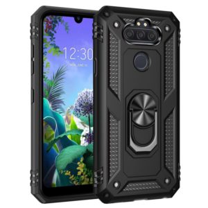 For LG Aristo 5 Shockproof TPU + PC Protective Case with 360 Degree Rotating Holder(Black) (OEM)