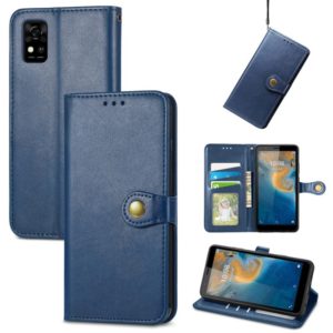 For ZTE Blade A31 Solid Color Leather Buckle Phone Case(Blue) (OEM)