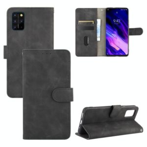 For UMIDIGI S5 Pro Solid Color Skin Feel Magnetic Buckle Horizontal Flip Calf Texture PU Leather Case with Holder & Card Slots & Wallet(Black) (OEM)