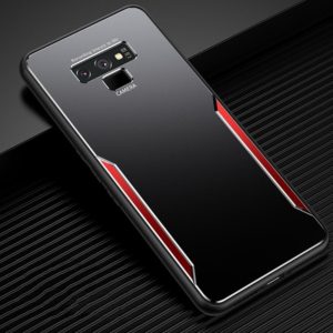 For Samsung Galaxy Note9 Blade Series TPU Frame + Titanium Alloy Sand Blasting Technology Backplane + Color Aluminum Alloy Decorative Edge Mobile Phone Protective Shell(Black + Red) (OEM)