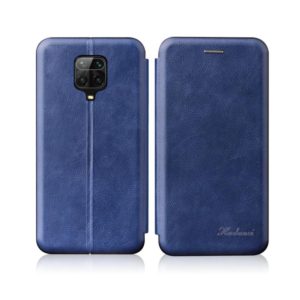 For Xiaomi Redmi Note 9 Pro / Note 9S / Note 9 Pro Max Integrated Electricity Pressing Retro Texture Magnetic TPU+PU Leather Case with Card Slot & Holder(Blue) (OEM)