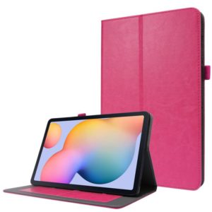 For Samsung Galaxy Tab S8 / Galaxy Tab S7 / SM-870 Crazy Horse Texture Horizontal Flip Leather Case with 2-folding Holder & Card Slot(Rose Red) (OEM)