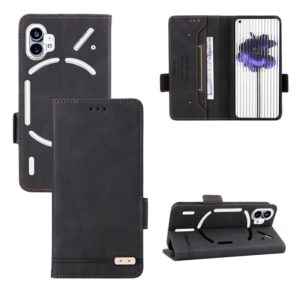 For Nothing Phone 1 Magnetic Clasp Flip Leather Phone Case(Black) (OEM)