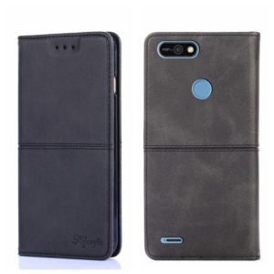 For Tecno Pop 2/Pop 2 F/Pop 2 Pro/Pop 2 Power/Itel P13 Cow Texture Magnetic Horizontal Flip Leather Phone Case(Black) (OEM)
