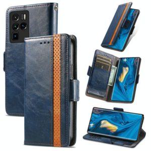 For ZTE Nubia Z30 Pro CaseNeo Business Splicing Dual Magnetic Buckle Horizontal Flip PU Leather Case with Holder & Card Slots & Wallet(Blue) (OEM)