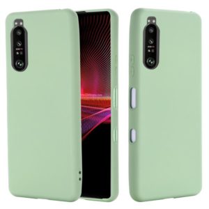 For Sony Xperia 1 III Pure Color Liquid Silicone Shockproof Full Coverage Case(Green) (OEM)