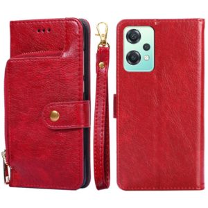For OnePlus Nord CE 2 Lite 5G Zipper Bag PU + TPU Horizontal Flip Leather Case(Red) (OEM)