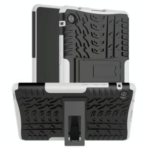 For Huawei MatePad T 8 Tire Texture Shockproof TPU + PC Protective Case with Holder(White) (OEM)