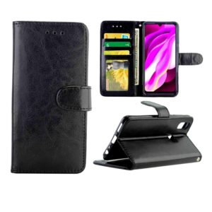 For Vivo Y97 Crazy Horse Texture Leather Horizontal Flip Protective Case with Holder & Card Slots & Wallet & Photo Frame(Black) (OEM)