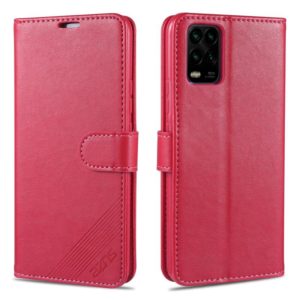 For Xiaomi 10 Lite AZNS Sheepskin Texture Horizontal Flip Leather Case with Holder & Card Slots & Wallet(Red) (AZNS) (OEM)