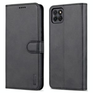 For Honor Play 20 AZNS Skin Feel Calf Texture Horizontal Flip Leather Case with Card Slots & Holder & Wallet(Black) (AZNS) (OEM)