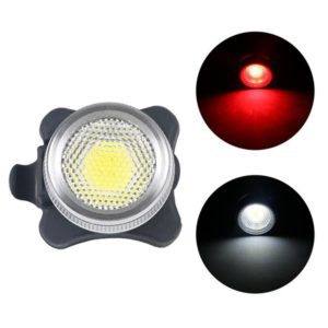 COB Lamp Bead 160LM USB Charging Four-speed Waterproof Bicycle Headlight / Taillight, Red + White Light Dimming 650MA (OEM)