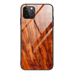 For iPhone 12 / 12 Pro Wood Grain Tempered Glass + TPU Shockproof Case(M06) (OEM)
