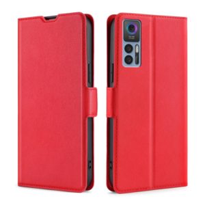For TCL 30 5G / 30+ 5G Ultra-thin Voltage Side Buckle PU + TPU Leather Phone Case(Red) (OEM)