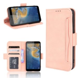 For ZTE Blade A31 Skin Feel Calf Pattern Horizontal Flip Leather Case with Holder & Card Slots & Photo Frame(Pink) (OEM)
