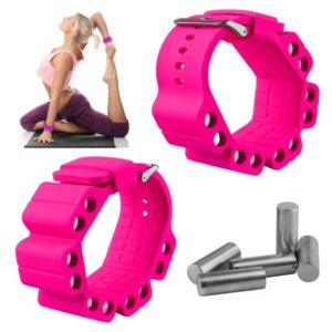 A Pair Outdoor Sports Running Fitness Yoga Load Bracelet Training Plus Heavy Silicone Wristband(Pink) (OEM)