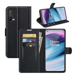 For OnePlus Nord CE 5G Litchi Texture Horizontal Flip Protective Case with Holder & Card Slots & Wallet(Black) (OEM)