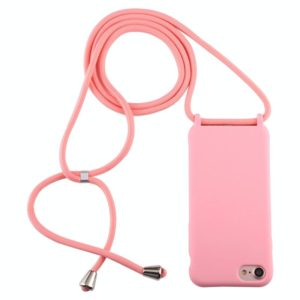 For iPhone 6s / 6 Candy Color TPU Protective Case with Lanyard(Pink) (OEM)