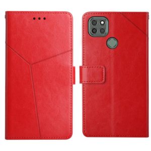 For Motorola Moto G9 Power Y Stitching Horizontal Flip Leather Phone Case with Holder & Card Slots & Wallet & Photo Frame(Red) (OEM)
