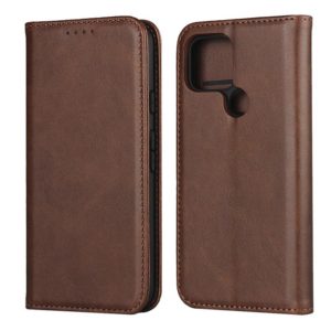 For Google Pixel 5 Calf Texture Magnetic Horizontal Flip Leather Case with Holder & Card Slots & Wallet(Brown) (OEM)