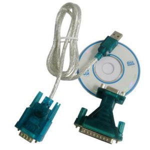 USB to RS232 9 Pin Male Cable & RS232 9P Female to RS232 25 Pin Male Adapter with Single Chip (OEM)
