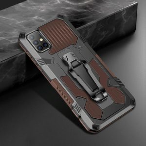 For Samsung Galaxy A51 Machine Armor Warrior Shockproof PC + TPU Protective Case(Coffee) (OEM)