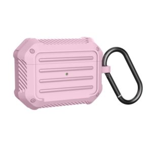 Wireless Earphones Shockproof Carbon Fiber Luggage TPU Protective Case For AirPods Pro(Pink) (OEM)