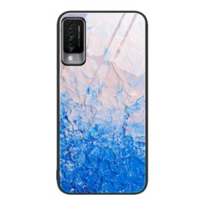 For Huawei Maimang 10 Marble Pattern Glass Protective Phone Case(Ocean Waves) (OEM)