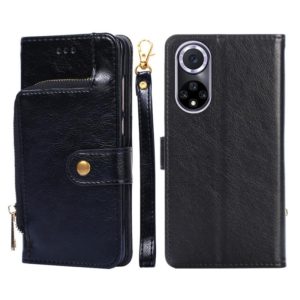 For Huawei nova 9 Zipper Bag PU + TPU Horizontal Flip Leather Phone Case(Black) (OEM)