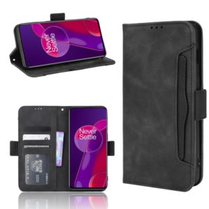 For OnePlus 9RT 5G Skin Feel Calf Pattern Horizontal Flip Leather Phone Case with Holder & Card Slots & Photo Frame(Black) (OEM)