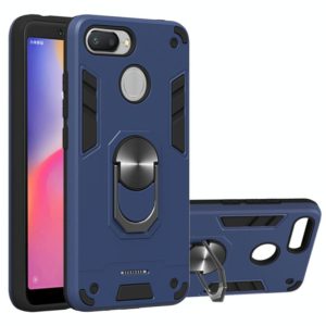 For Xiaomi Redmi 6 (Perforated) 2 in 1 Armour Series PC + TPU Protective Case with Ring Holder(Royal Blue) (OEM)