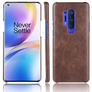 For OnePlus 8 Pro Shockproof Litchi Texture PC + PU Case(Brown) (OEM)