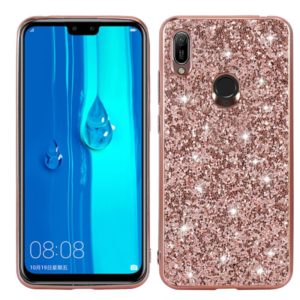 For Huawei Y6 Prime Glittery Powder Shockproof TPU Case(Rose Rold) (OEM)