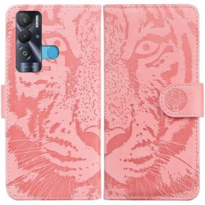 For Tecno Pova Neo LE6 Tiger Embossing Pattern Horizontal Flip Leather Phone Case(Pink) (OEM)