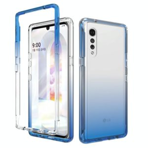 For LG Velvet Shockproof High Transparency Two-color Gradual Change PC+TPU Candy Colors Phone Protective Case(Blue) (OEM)