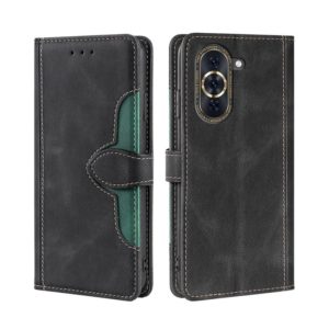 For Huawei nova 10 Pro Skin Feel Magnetic Buckle Leather Phone Case(Black) (OEM)