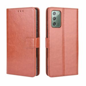 For Samsung Galaxy S20 FE 4G / 5G Retro Crazy Horse Texture Horizontal Flip Leather Case with Holder & Card Slots & Photo Frame(Brown) (OEM)