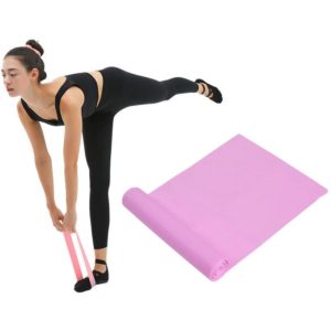 Latex Yoga Stretch Elastic Belt Hip Squat Resistance Band, Specification: 1500x150x0.35mm (Pure Purple) (OEM)