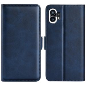 For Nothine Phone 1 Dual-side Magnetic Buckle Leather Phone Case(Dark Blue) (OEM)