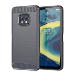 For Nokia XR20 Brushed Texture Carbon Fiber TPU Phone Case(Grey) (OEM)