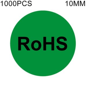 1000 PCS Round Shape Self-adhesive RoHS Sticker RoHS Label, Diameter: 10mm (OEM)