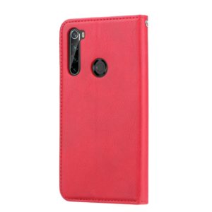 For Xiaomi Redmi Note 8T Knead Skin Texture Horizontal Flip Leather Case with Photo Frame & Holder & Card Slots & Wallet(Red) (OEM)