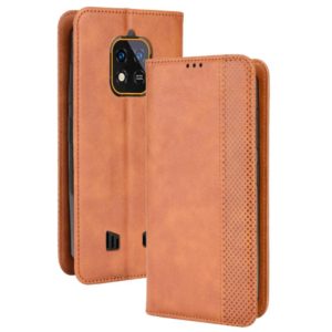 For Oukitel WP18 Magnetic Buckle Retro Texture Leather Phone Case(Brown) (OEM)
