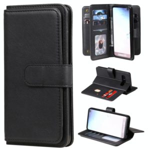For Samsung Galaxy S10 Multifunctional Magnetic Copper Buckle Horizontal Flip Solid Color Leather Case with 10 Card Slots & Wallet & Holder & Photo Frame(Black) (OEM)