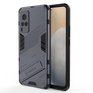 Punk Armor 2 in 1 PC + TPU Shockproof Case with Invisible Holder For vivo X60 5G(Grey) (OEM)