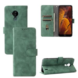 For Nokia C30 Solid Color Skin Feel Magnetic Buckle Horizontal Flip Calf Texture PU Leather Case with Holder & Card Slots & Wallet(Green) (OEM)