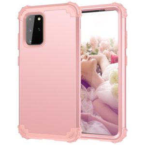 For Samsung Galaxy Note20 Ultra PC + Silicone Three-piece Shockproof Protection Case(Rose Gold) (OEM)