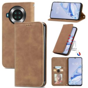 For Cubot Note 20 Retro Skin Feel Business Magnetic Horizontal Flip Leather Case with Holder & Card Slots & Wallet & Photo Frame(Brwon) (OEM)