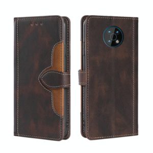 For Nokia G50 Skin Feel Straw Hat Magnetic Buckle Leather Phone Case(Brown) (OEM)