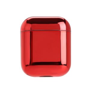 For AirPods 1/2 Electroplated PC Earphones Shockproof Protective Case(Red) (OEM)
